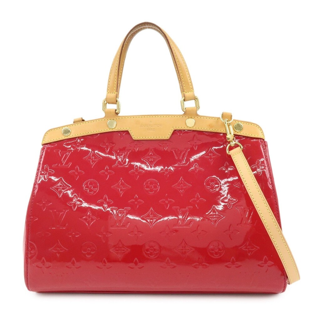 Louis Vuitton Vernis Brea MM Handbag Red